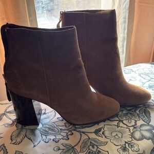 Aldo Tan Suede Ankle Booties